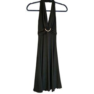WM y2k Cocktail Babydoll Halter Dress Black Sz S Marilyn Monroe Whimsigoth LBD
